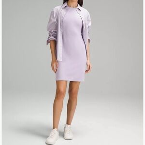 Lululemon Ribbed Softstreme Slim Fit Tank Dress LILAC ETHER NWT SOLD OUT AUTH